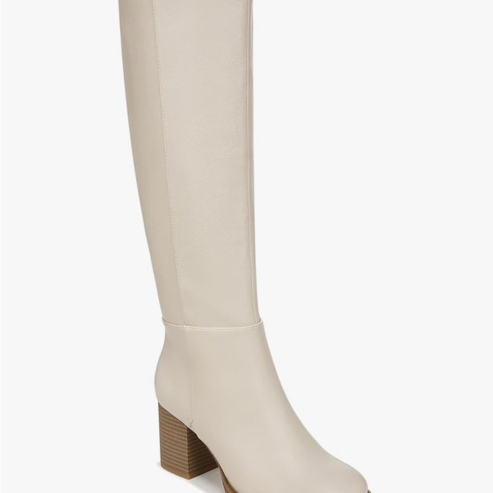 Zodiac Cream Knee-High Boots – Block Heel 9M